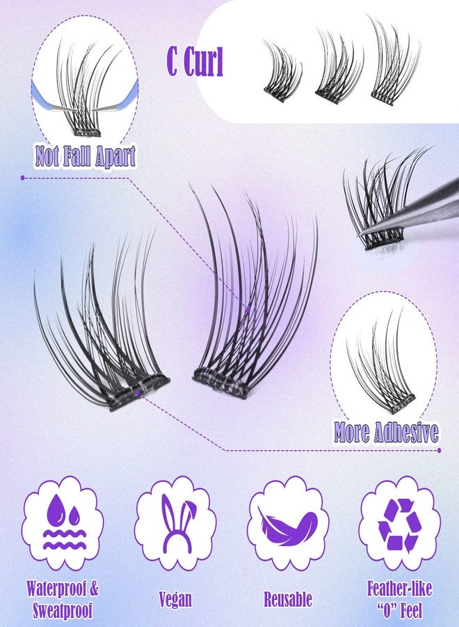 أليس رموش ذاتية اللصق قابلة لإعادة الاستخدام، طبيعية، سهلة التركيب، رموش خفيفة، لاصقة مسبقًا، 8-12 مم، 120 قطعة، تجعيد C، طقم تركيب رموش يمكنكِ تركيبه بنفسكِ، لا حاجة للغراء، من ALICE - Image 5